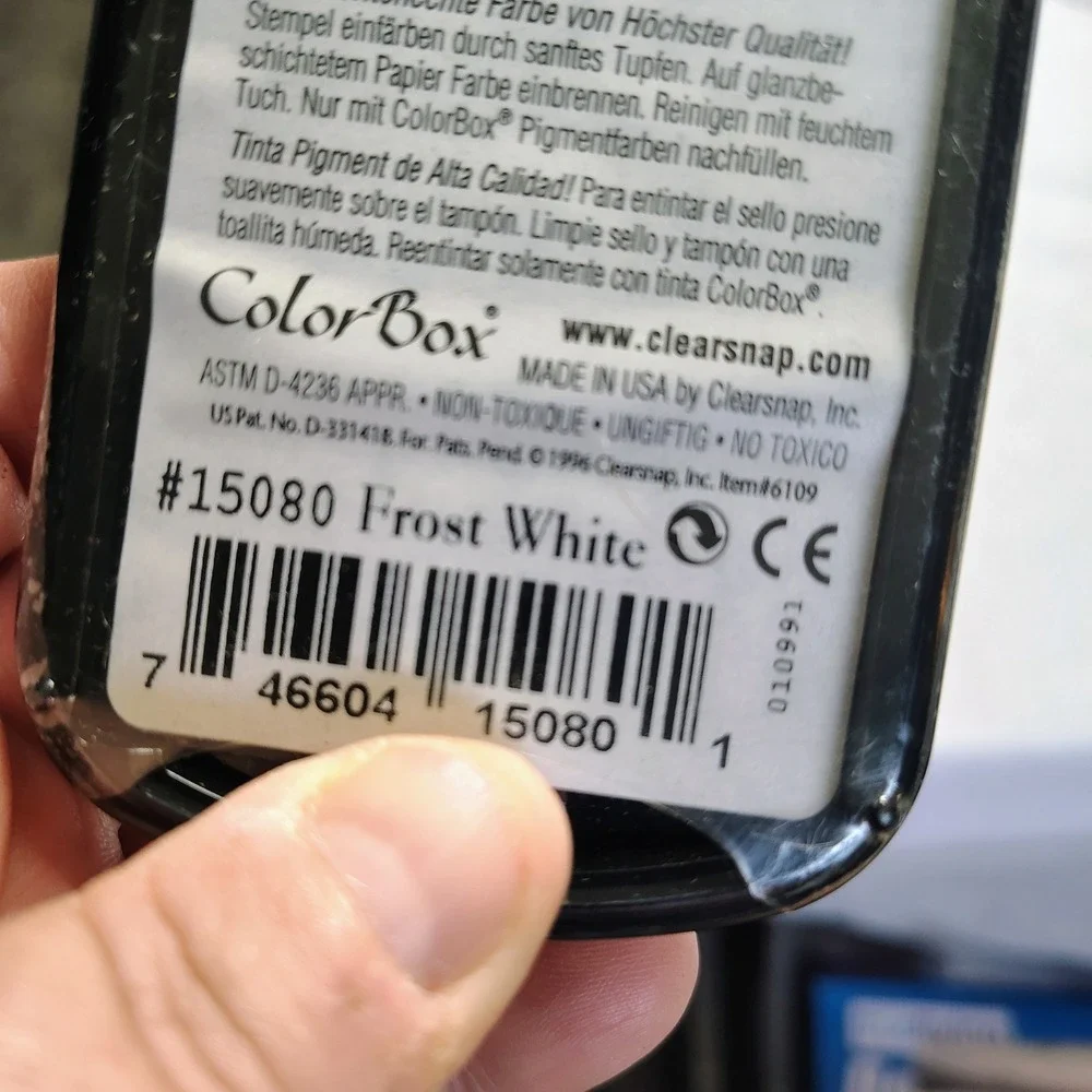 ColorBox Pigment Stamp Pad Frost White Acid Free Crafting‎ Scrapbooking Ink New